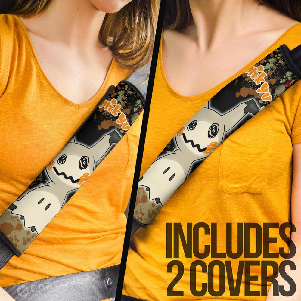 Mimikyu Seat Belt Covers Custom Tie Dye Style Anime Car Accessories - Gearcarcover - 3