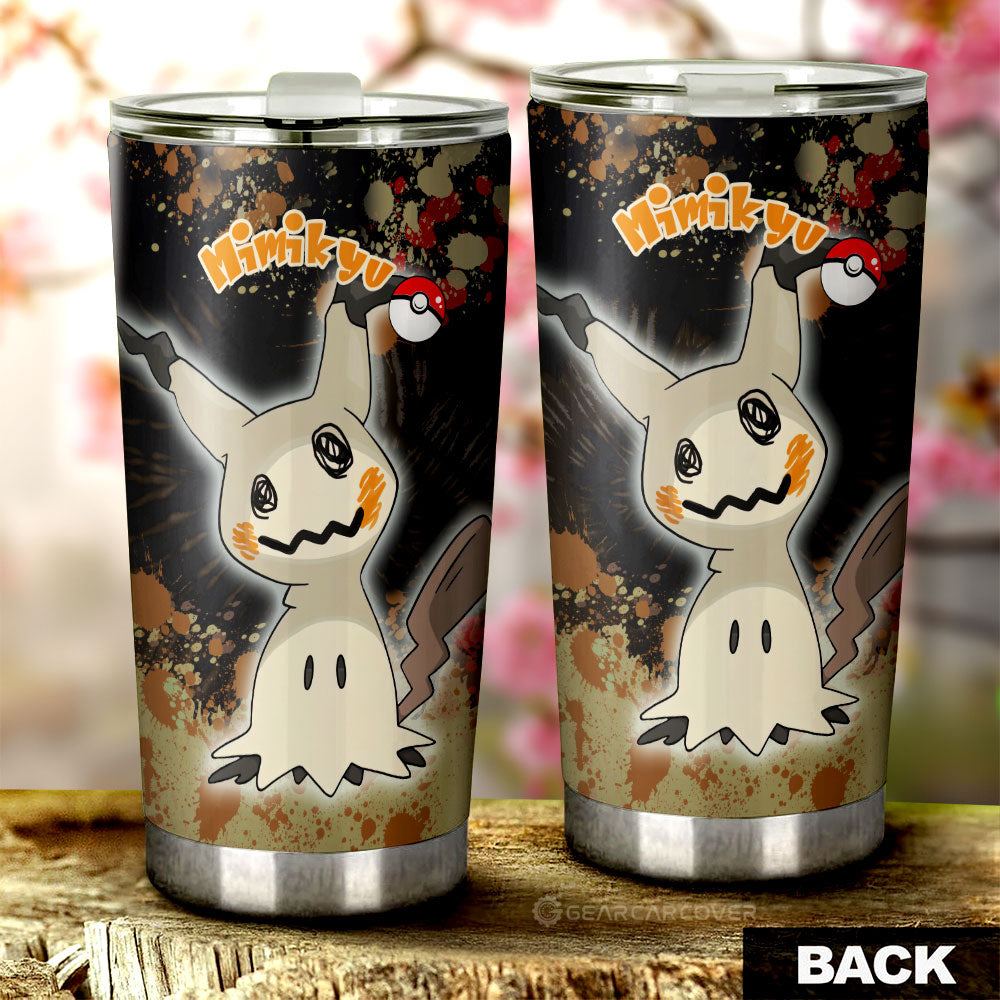 Mimikyu Tumbler Cup Custom Tie Dye Style Anime Car Accessories - Gearcarcover - 3