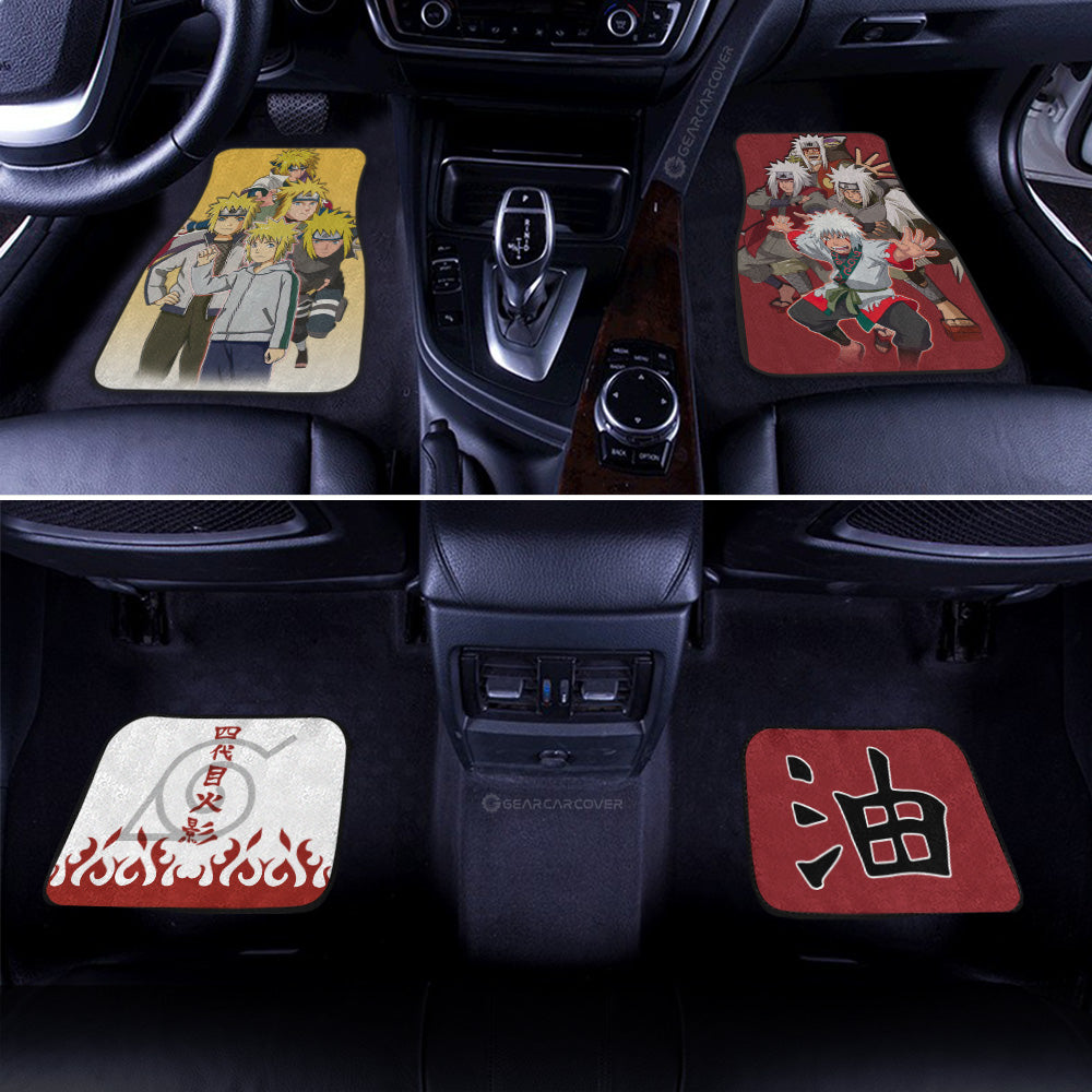 Minato And Jiraiya Car Floor Mats Custom Anime Car Accessories - Gearcarcover - 3