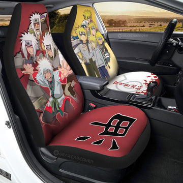 Minato And Jiraiya Car Seat Covers Custom Anime Car Accessories - Gearcarcover - 1