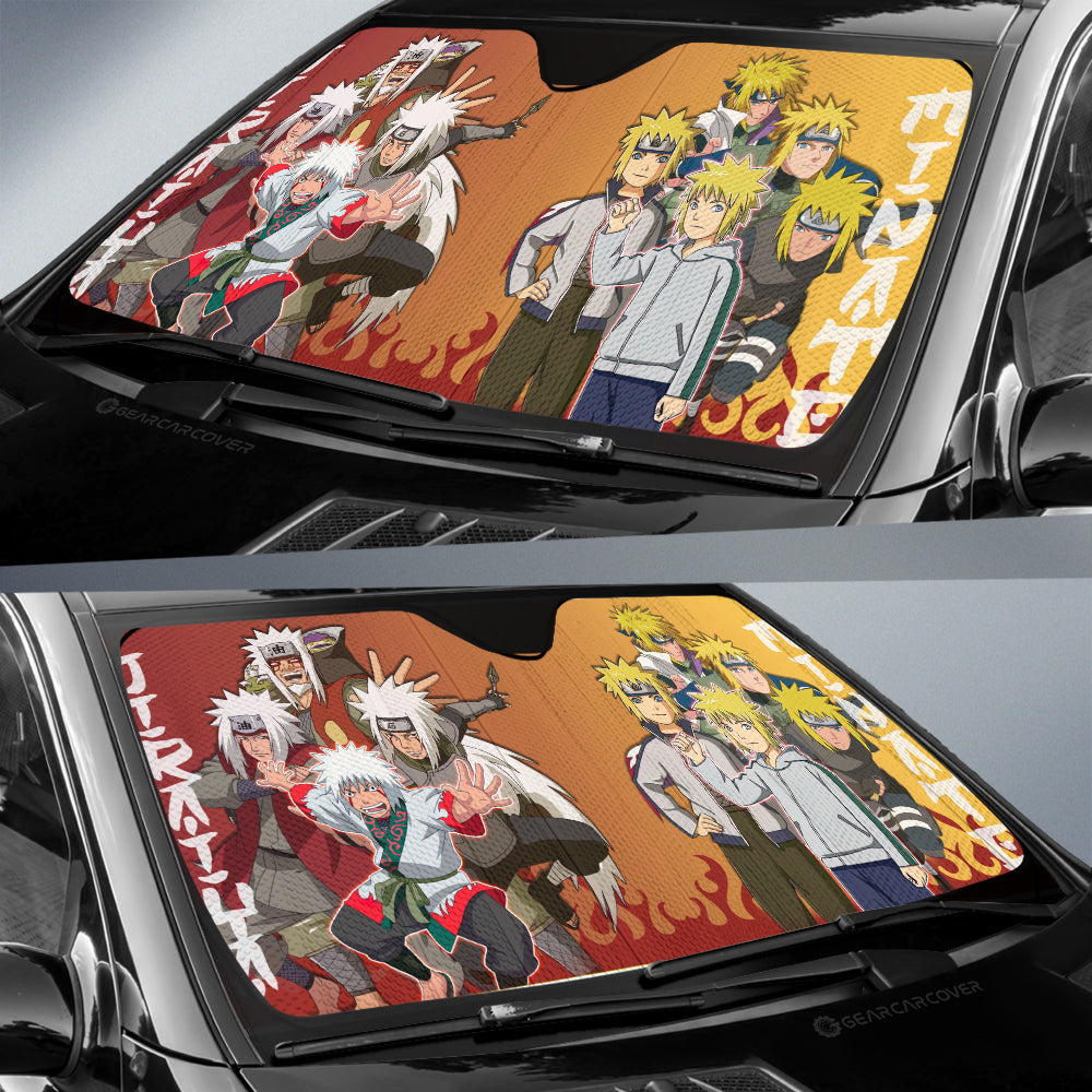 Minato And Jiraiya Car Sunshade Custom Anime Car Accessories - Gearcarcover - 2