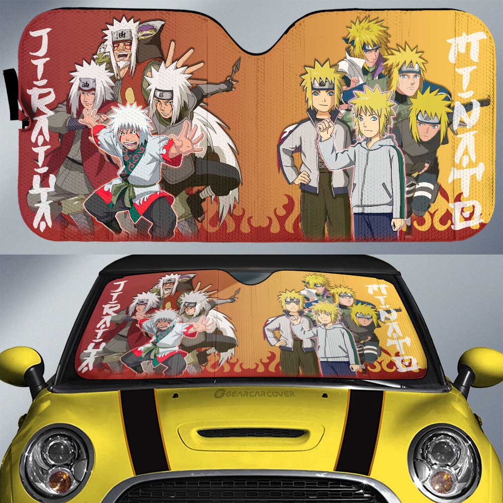 Minato And Jiraiya Car Sunshade Custom Car Accessories - Gearcarcover - 1