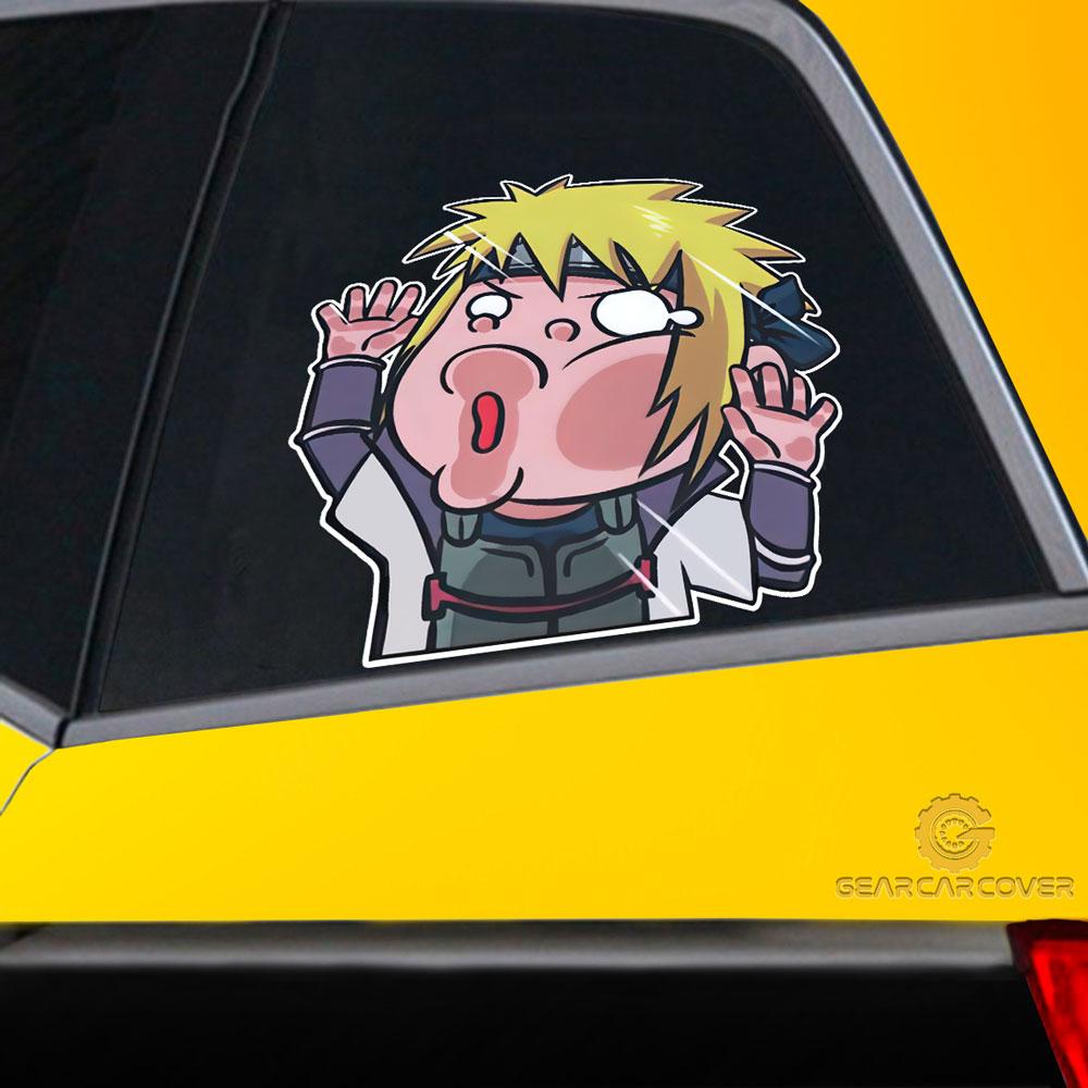 Minato Hitting Glass Car Sticker Custom Naru Car Funny Accessories - Gearcarcover - 2