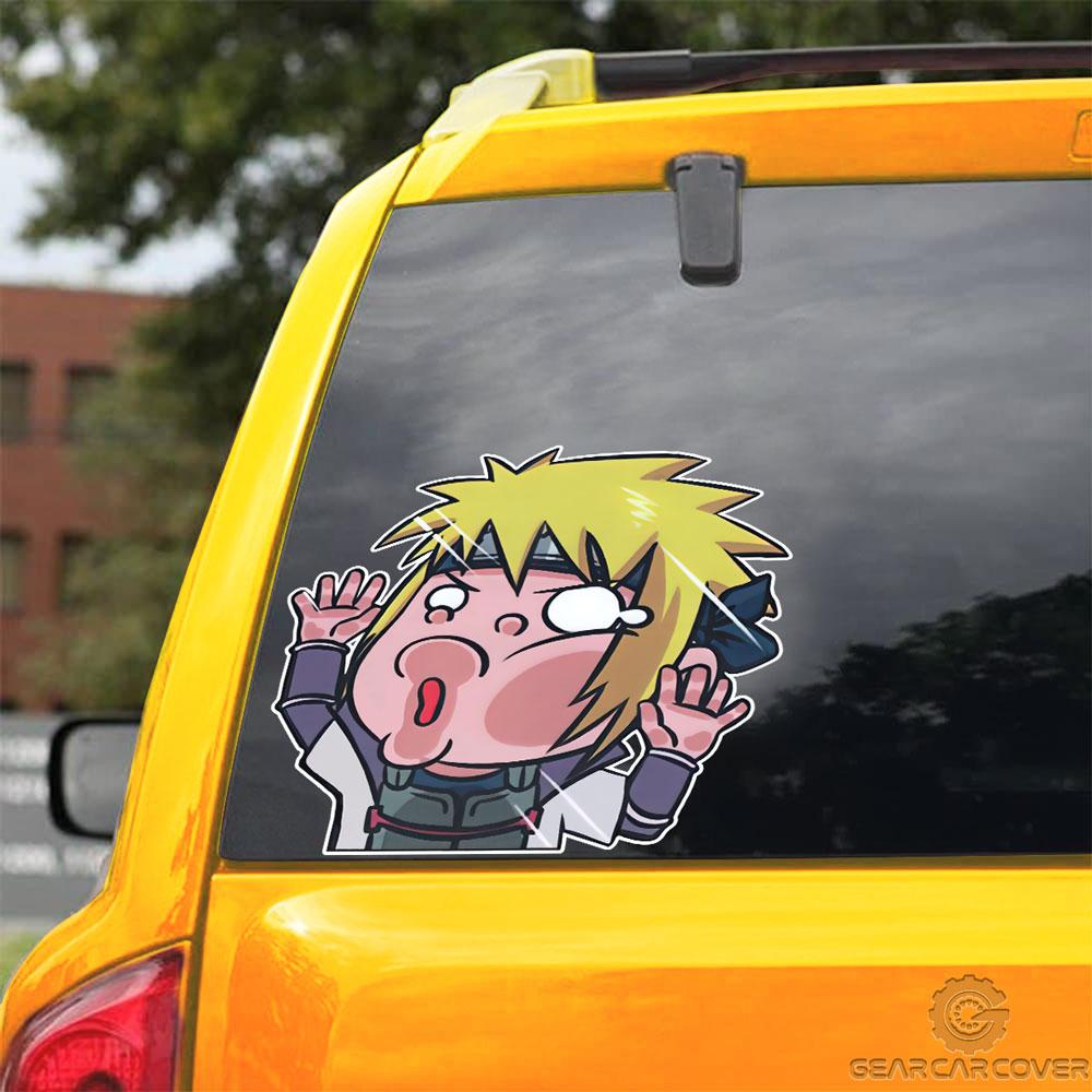 Minato Hitting Glass Car Sticker Custom Naru Car Funny Accessories - Gearcarcover - 3