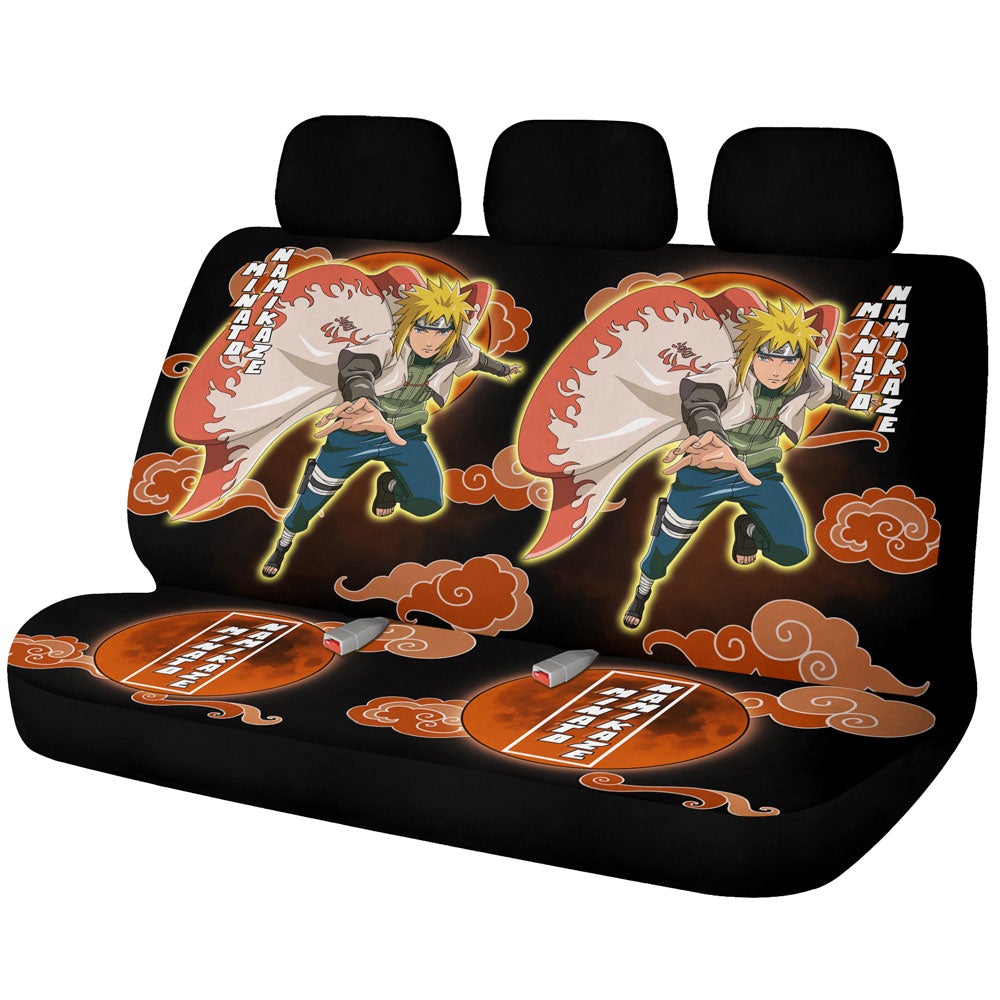 Minato Namikaze Car Back Seat Covers Custom Anime - Gearcarcover - 1