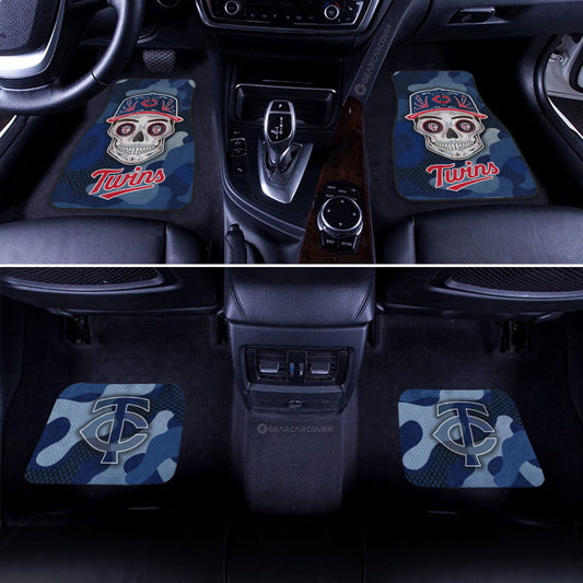 Minnesota Twins Car Floor Mats Skull Theme Collection - Gearcarcover - 2