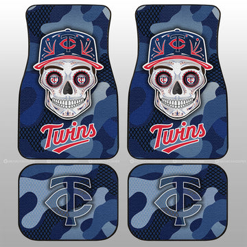 Minnesota Twins Car Floor Mats Skull Theme Collection - Gearcarcover - 1