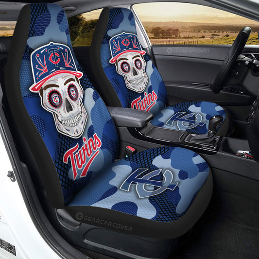 Minnesota Twins Car Seat Covers Skull Theme Collection - Gearcarcover - 2