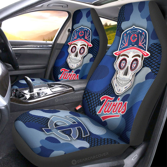 Minnesota Twins Car Seat Covers Skull Theme Collection - Gearcarcover - 1