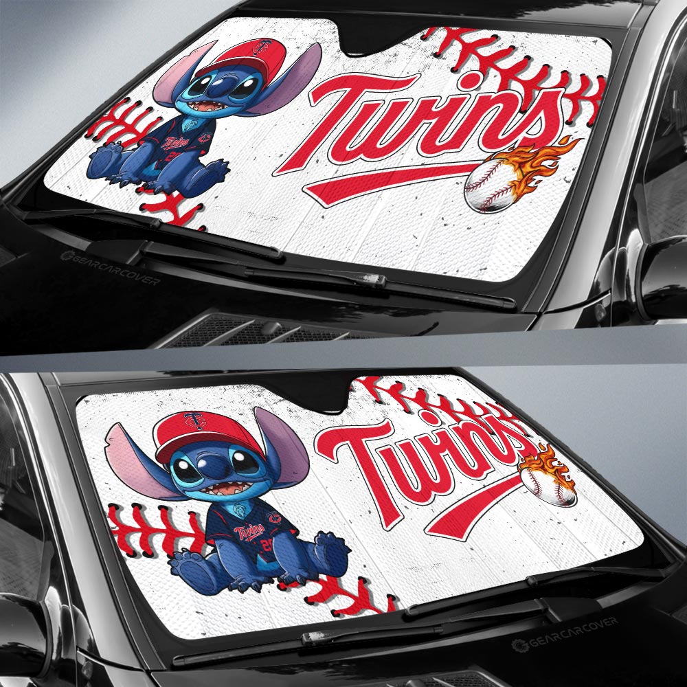 Minnesota Twins Car Sunshade Stitch Theme Collection - Gearcarcover - 2