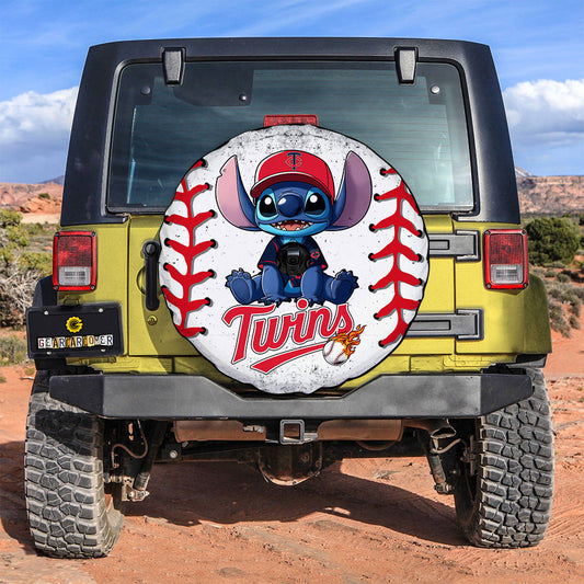 Minnesota Twins Spare Tire Covers Camera Hole Stitch Theme Collection - Gearcarcover - 2