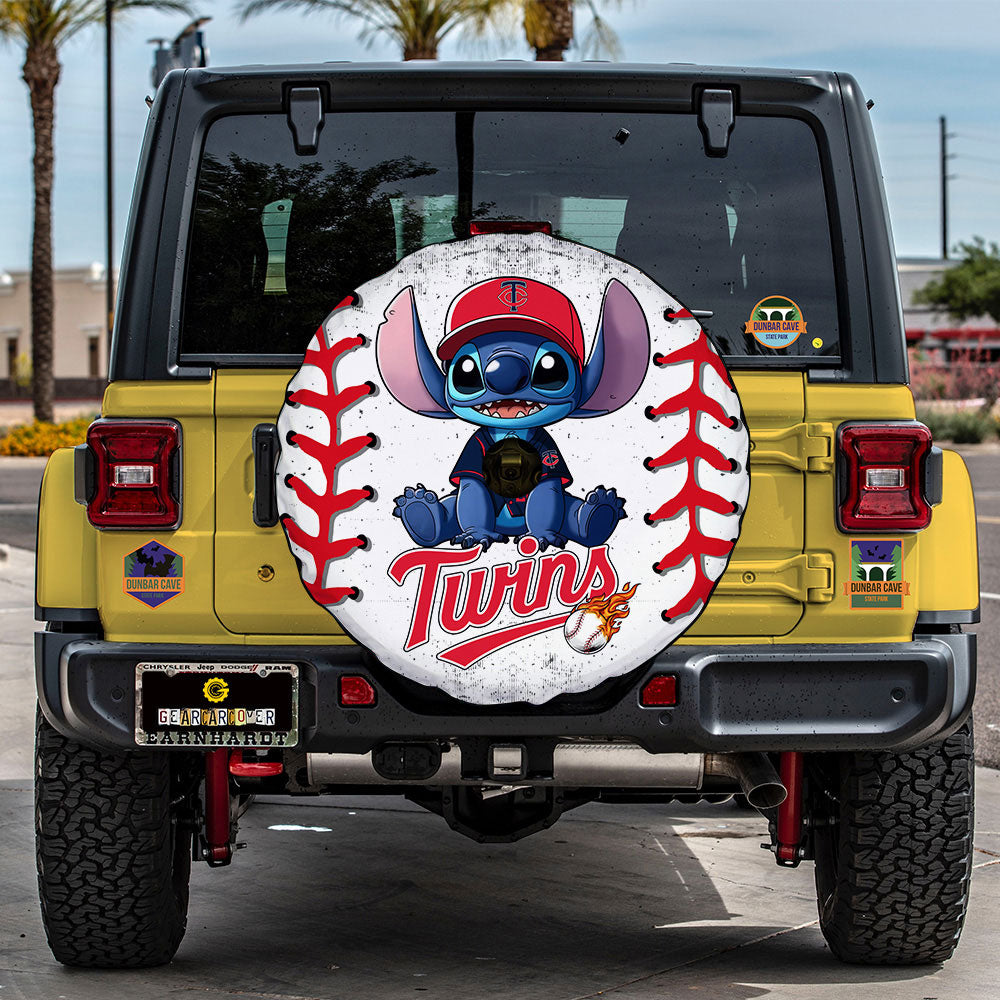 Minnesota Twins Spare Tire Covers Camera Hole Stitch Theme Collection - Gearcarcover - 3