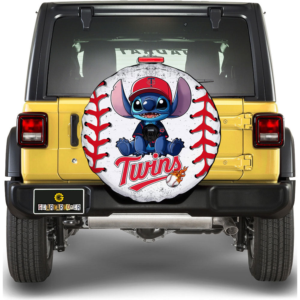 Minnesota Twins Spare Tire Covers Camera Hole Stitch Theme Collection - Gearcarcover - 1
