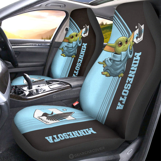 Minnesota United FC Car Seat Covers Baby Yoda Car Accessories - Gearcarcover - 1