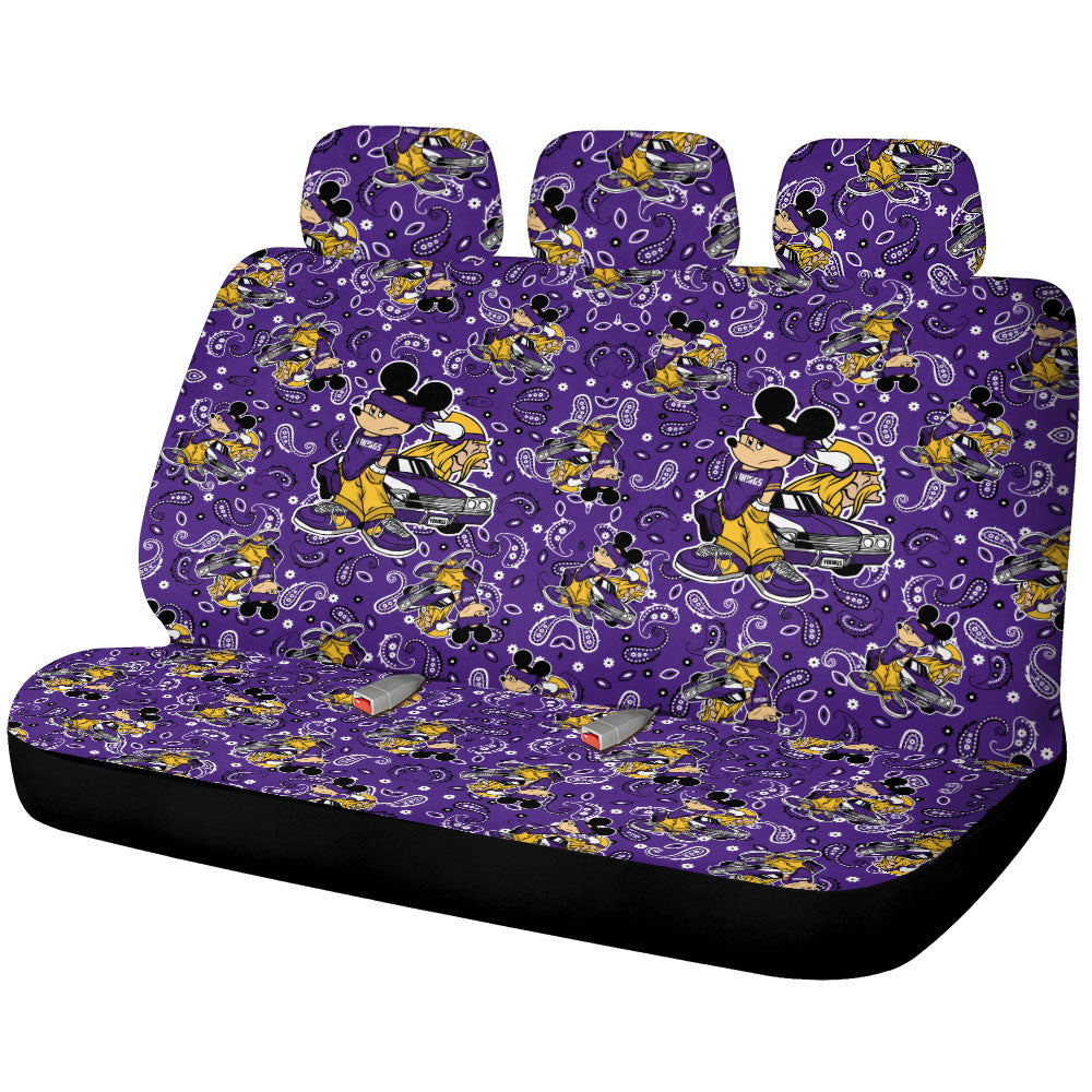 Minnesota Vikings Car Back Seat Covers Cartoon Theme Collection - Gearcarcover - 1