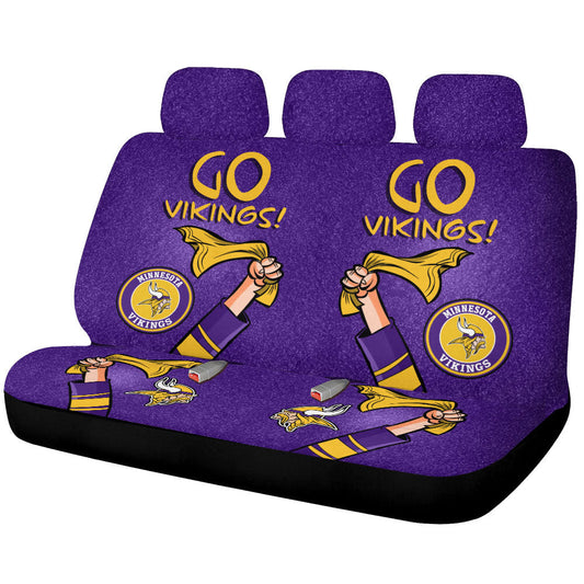 Minnesota Vikings Car Back Seat Covers Custom Car Accessories - Gearcarcover - 1