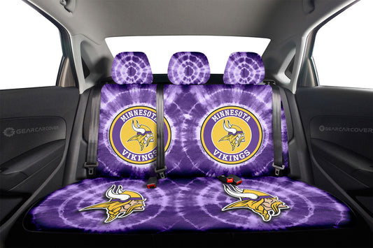 Minnesota Vikings Car Back Seat Covers Custom Tie Dye Car Accessories - Gearcarcover - 2