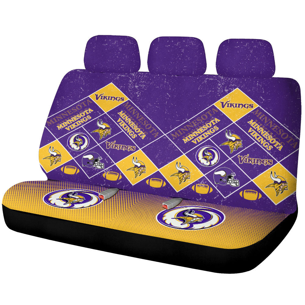 Minnesota Vikings Car Back Seat Covers Sporty Team Collection - Gearcarcover - 1