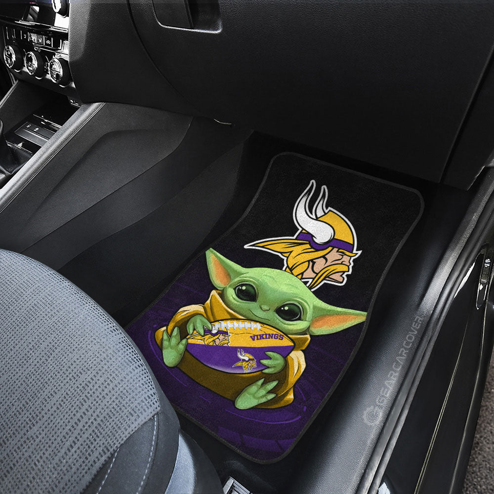 Minnesota Vikings Car Floor Mats Baby Yoda Car Accessories For Fan - Gearcarcover - 3