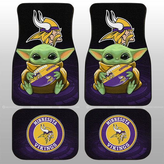 Minnesota Vikings Car Floor Mats Baby Yoda Car Accessories For Fan - Gearcarcover - 1