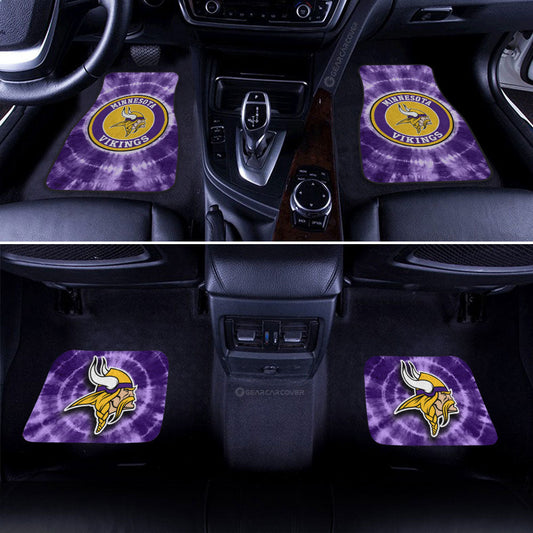 Minnesota Vikings Car Floor Mats Custom Tie Dye Car Accessories - Gearcarcover - 2