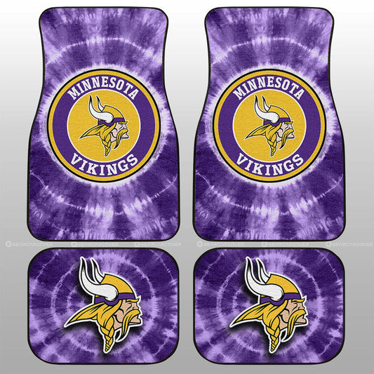 Minnesota Vikings Car Floor Mats Custom Tie Dye Car Accessories - Gearcarcover - 1