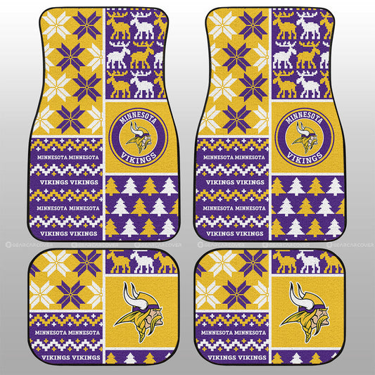 Minnesota Vikings Car Floor Mats Custom Ugly Style Car Accessories - Gearcarcover - 1