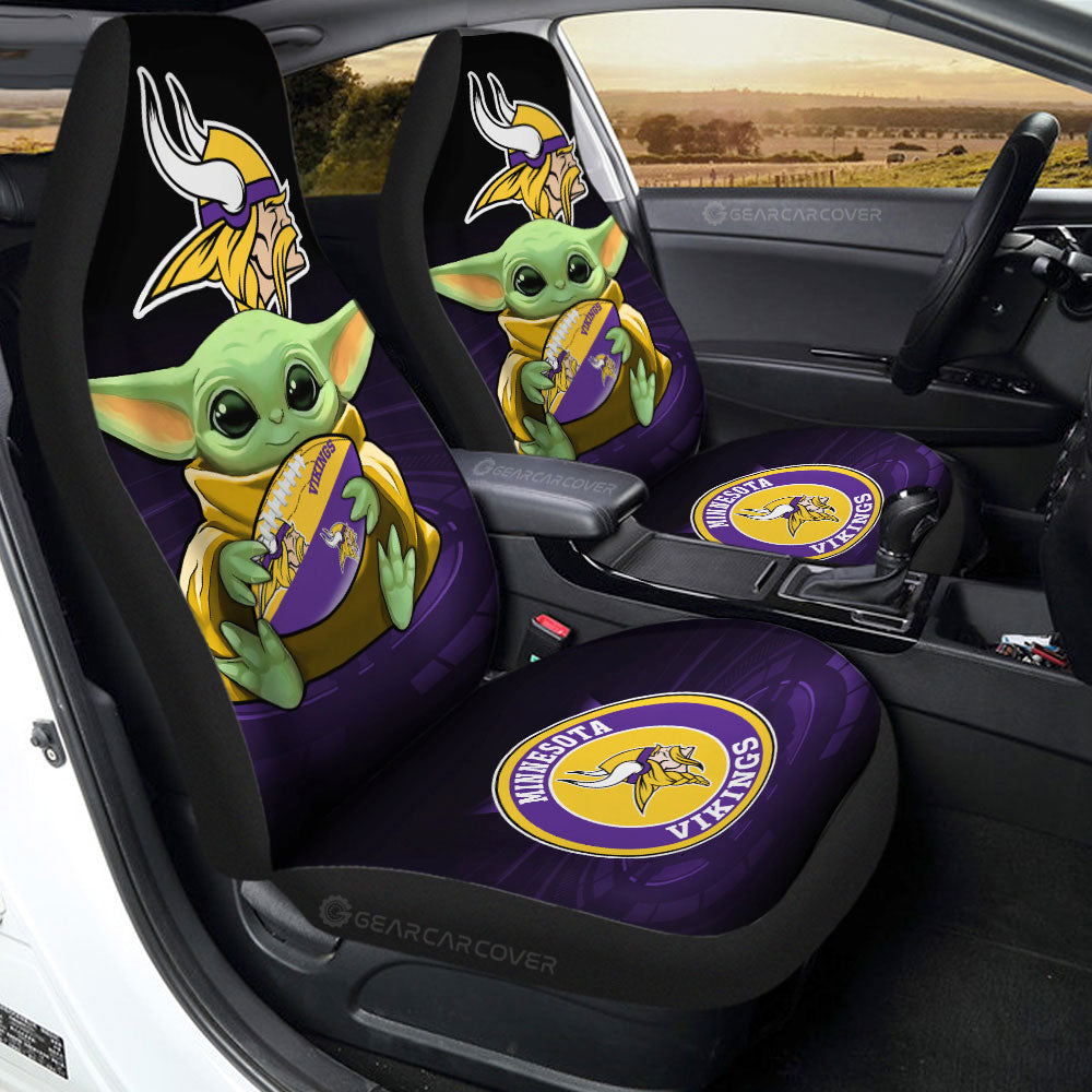 Minnesota Vikings Car Seat Covers Baby Yoda Car Accessories For Fan - Gearcarcover - 2