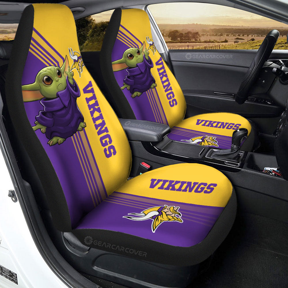 Minnesota Vikings Car Seat Covers Baby Yoda Car Accessories - Gearcarcover - 2