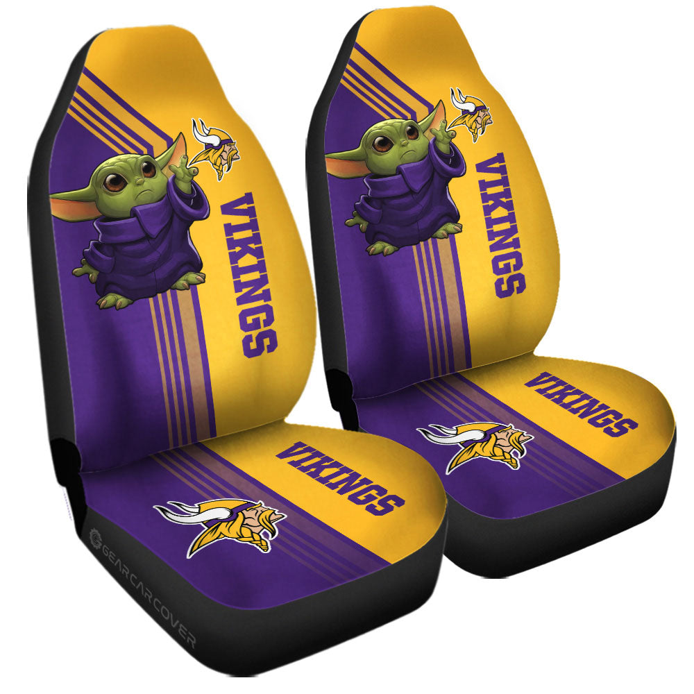 Minnesota Vikings Car Seat Covers Baby Yoda Car Accessories - Gearcarcover - 3