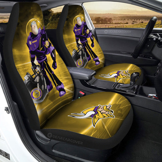 Minnesota Vikings Car Seat Covers Buzz Lightyear Car Accessories For Fan - Gearcarcover - 2