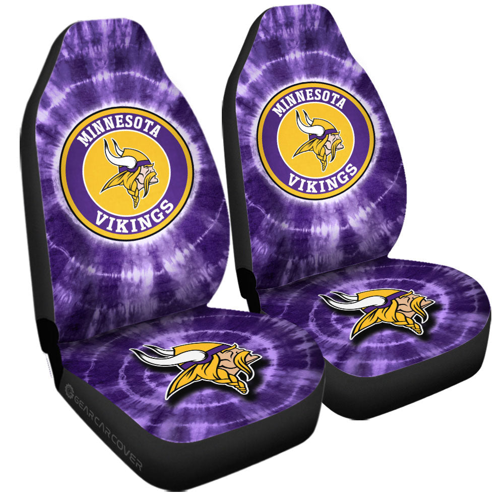 Minnesota Vikings Car Seat Covers Custom Tie Dye Car Accessories - Gearcarcover - 3