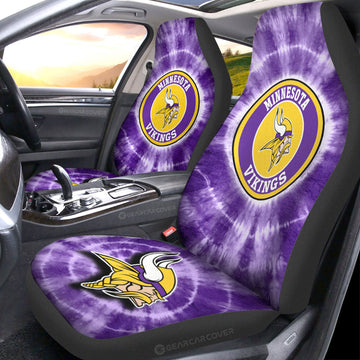 Minnesota Vikings Car Seat Covers Custom Tie Dye Car Accessories - Gearcarcover - 1