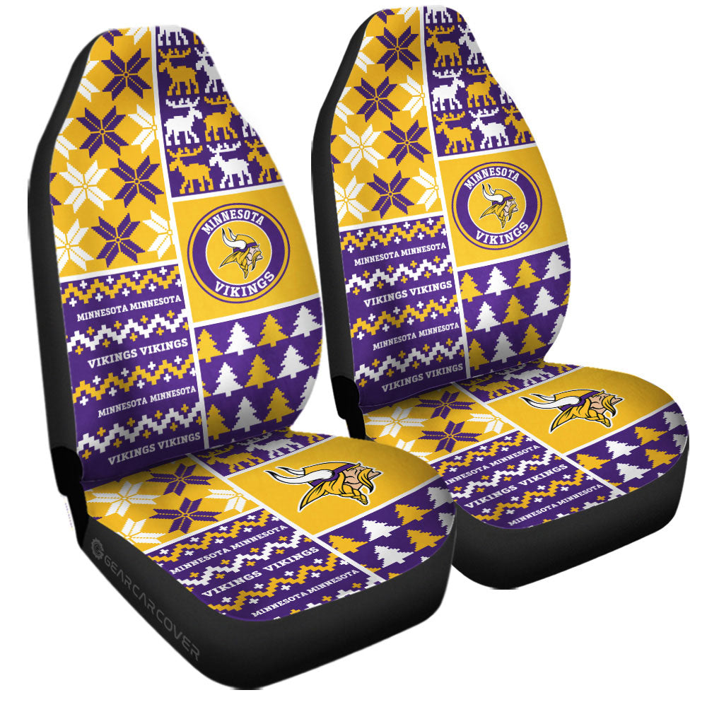 Minnesota Vikings Car Seat Covers Custom Ugly Style Car Accessories - Gearcarcover - 3