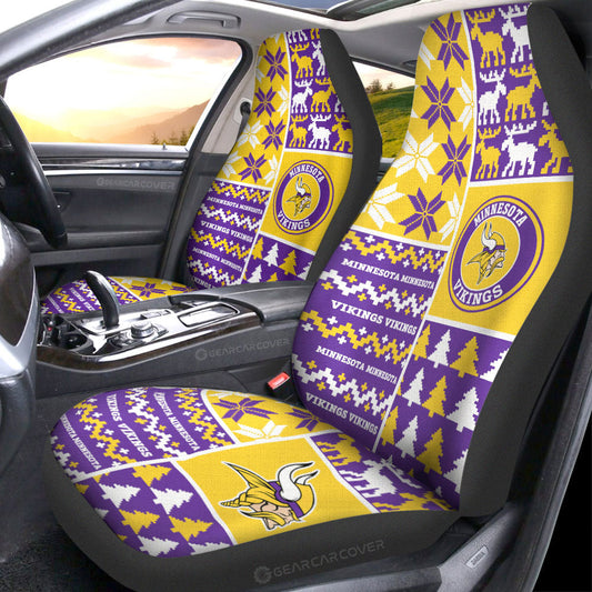 Minnesota Vikings Car Seat Covers Custom Ugly Style Car Accessories - Gearcarcover - 1
