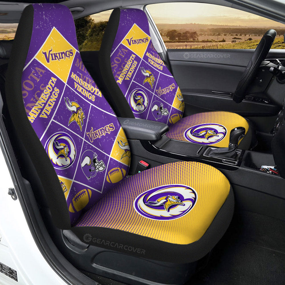 Minnesota Vikings Car Seat Covers Sporty Team Collection - Gearcarcover - 2