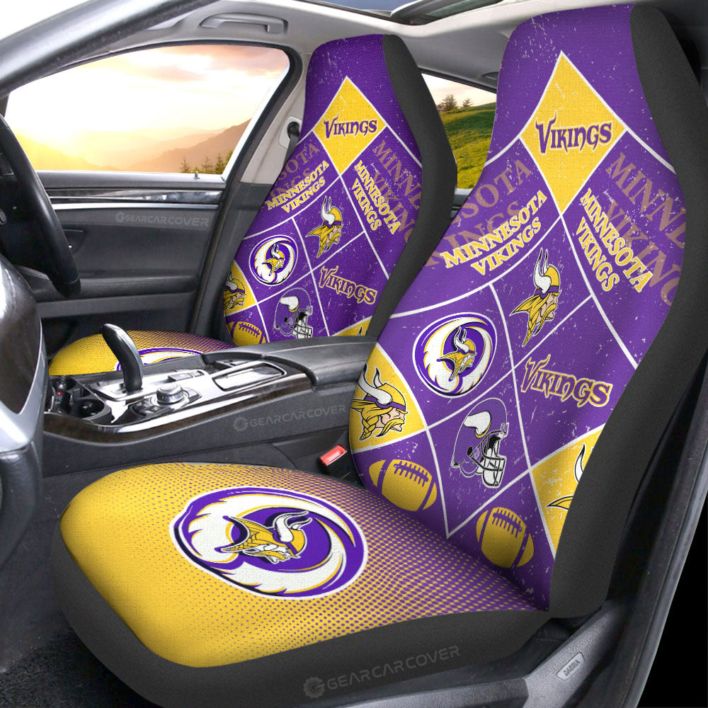 Minnesota Vikings Car Seat Covers Sporty Team Collection - Gearcarcover - 1