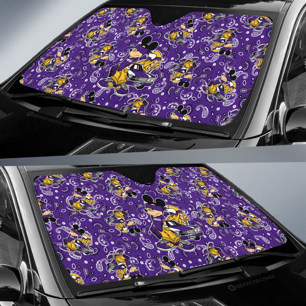 Minnesota Vikings Car Sunshade Cartoon Theme Collection - Gearcarcover - 2