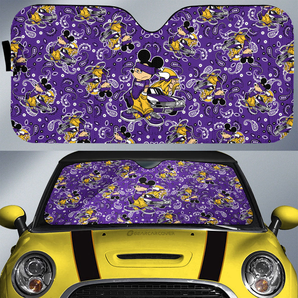 Minnesota Vikings Car Sunshade Cartoon Theme Collection - Gearcarcover - 1