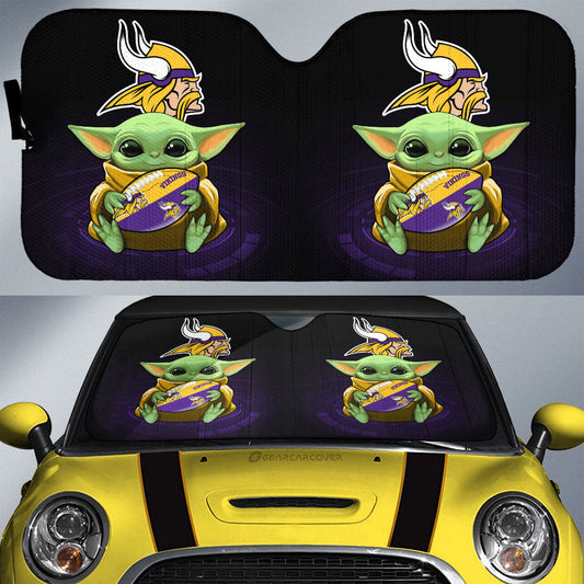 Minnesota Vikings Car Sunshade Custom Car Accessories For Fan - Gearcarcover - 1