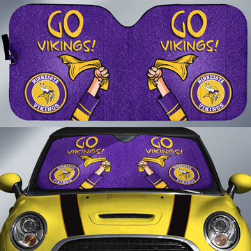 Minnesota Vikings Car Sunshade Custom Car Accessories - Gearcarcover - 1