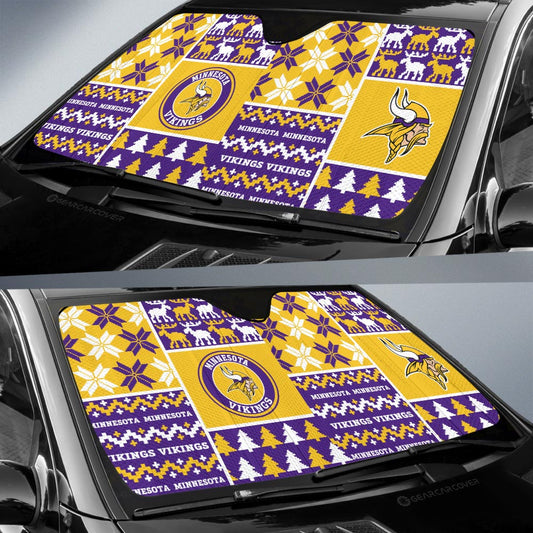 Minnesota Vikings Car Sunshade Custom Ugly Style Car Accessories - Gearcarcover - 2