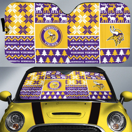 Minnesota Vikings Car Sunshade Custom Ugly Style Car Accessories - Gearcarcover - 1