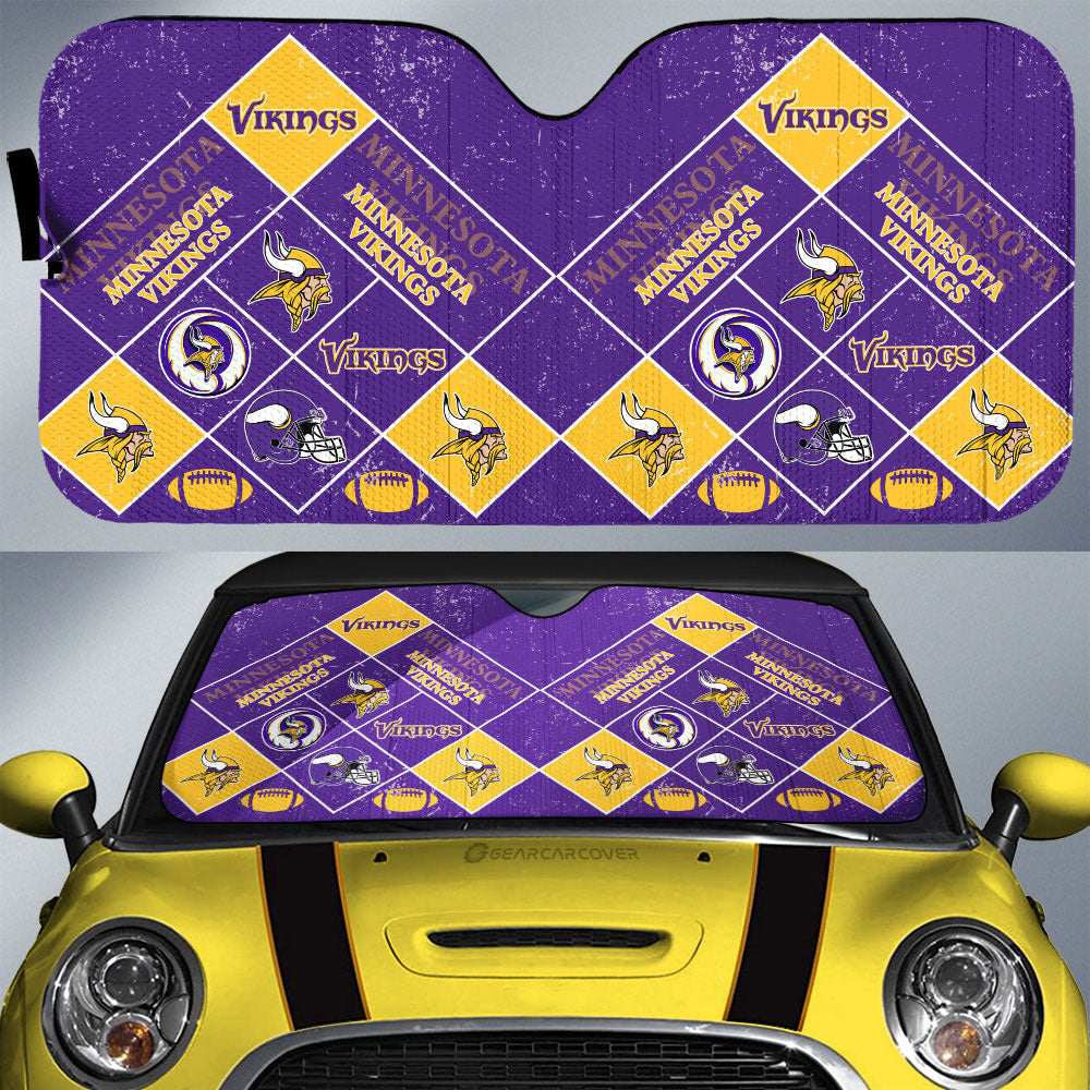 Minnesota Vikings Car Sunshade Sporty Team Collection - Gearcarcover - 1