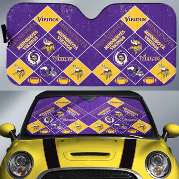 Minnesota Vikings Car Sunshade Sporty Team Collection - Gearcarcover - 1