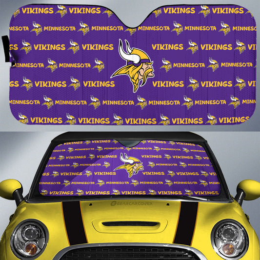 Minnesota Vikings Car Sunshade Sporty Team Collection - Gearcarcover - 1