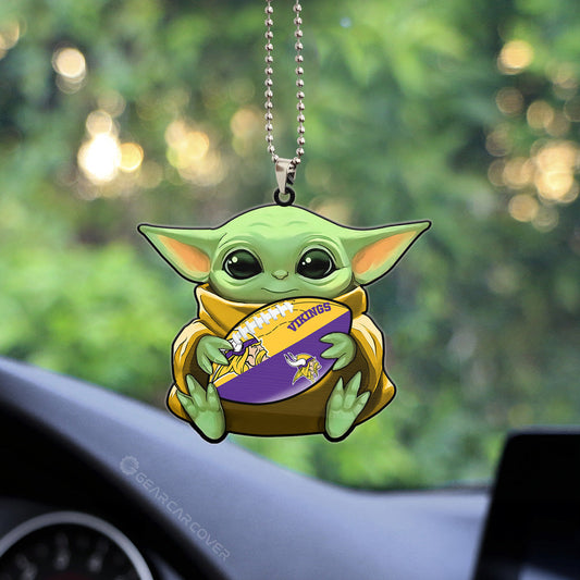 Minnesota Vikings Ornament Baby Yoda Car Accessories - Gearcarcover - 2