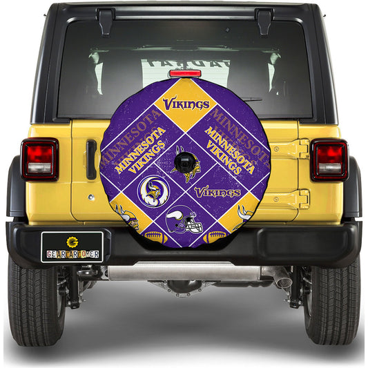 Minnesota Vikings Spare Tire Covers Camera Hole Sporty Team Collection - Gearcarcover - 1