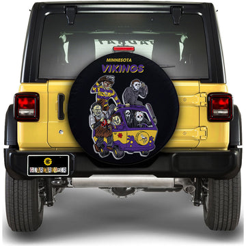 Minnesota Vikings Spare Tire Covers Horror Characters Car Accessories - Gearcarcover - 1