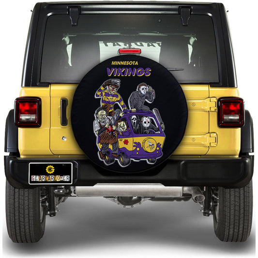 Minnesota Vikings Spare Tire Covers Horror Characters Car Accessories - Gearcarcover - 1